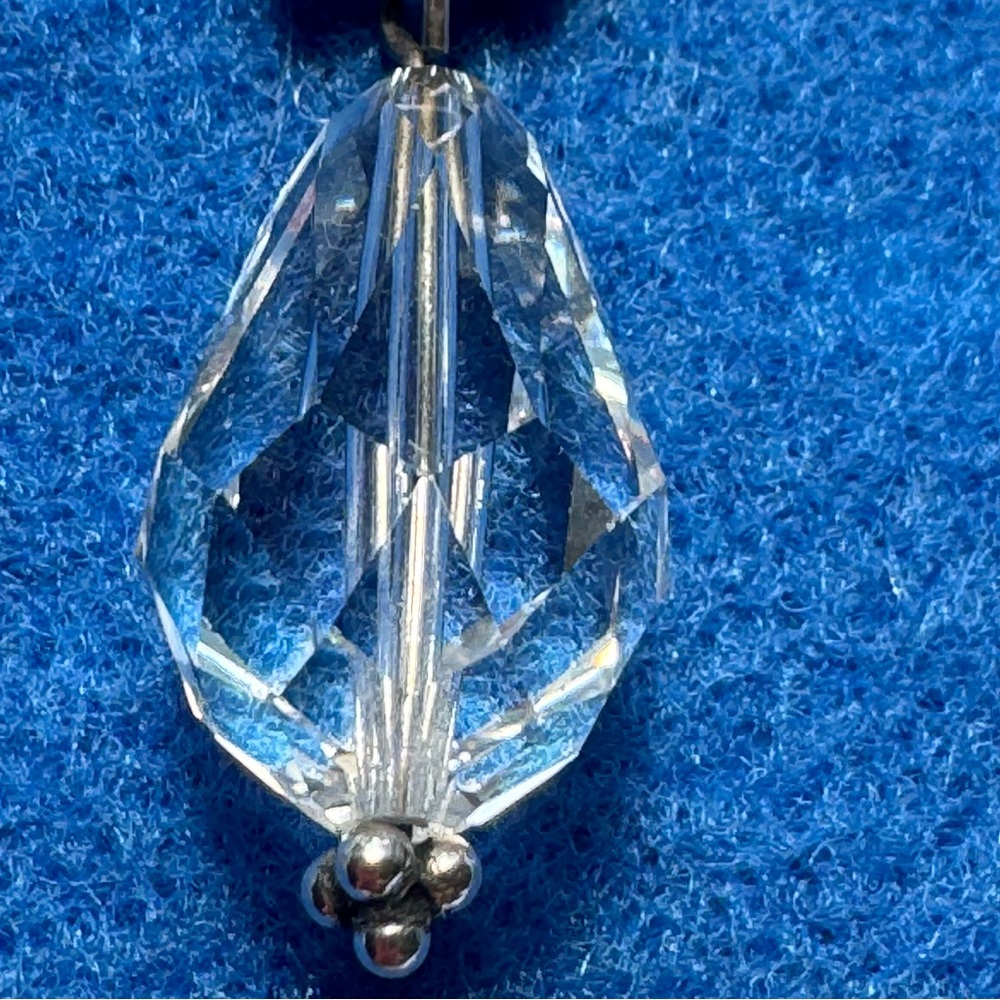 925 Sterling Silver Snowflake Filigree Diamond Crystal Ball Drop Earrings NEW - Picture 14 of 15